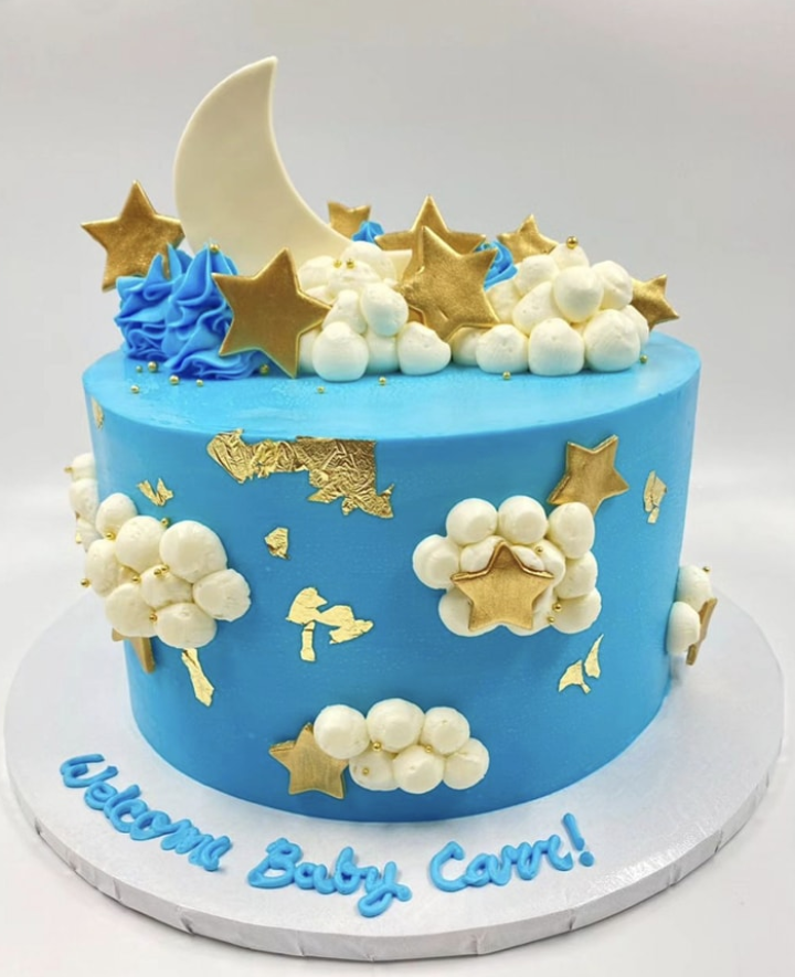 Baby Moon 6" cake (Feeds 10) Sugar Shaker Bakery