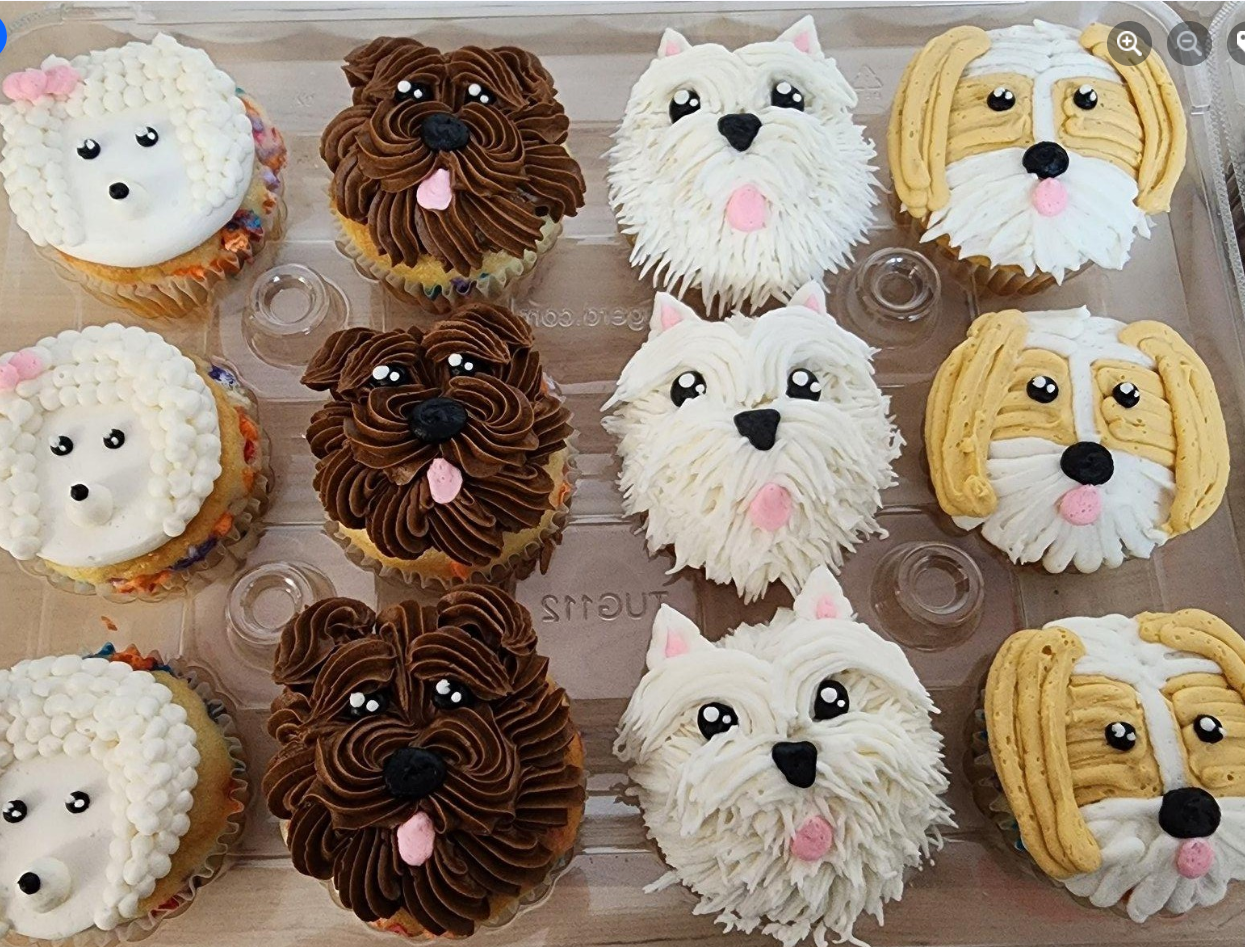 Puppy face cupcakes best sale